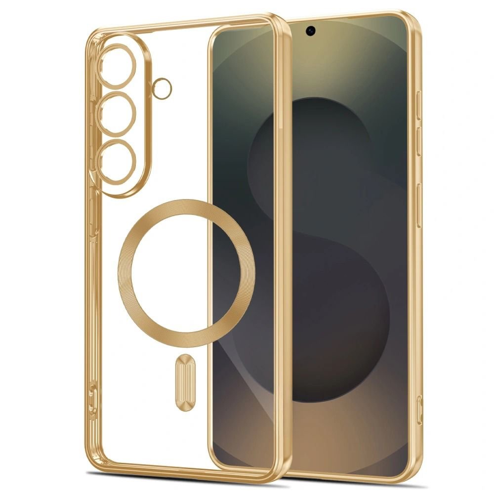 Tech - Protect Samsung Galaxy S26 - Θήκη Σιλικόνης TPU με MagSafe - MagFlex - Clear / Shiny Gold