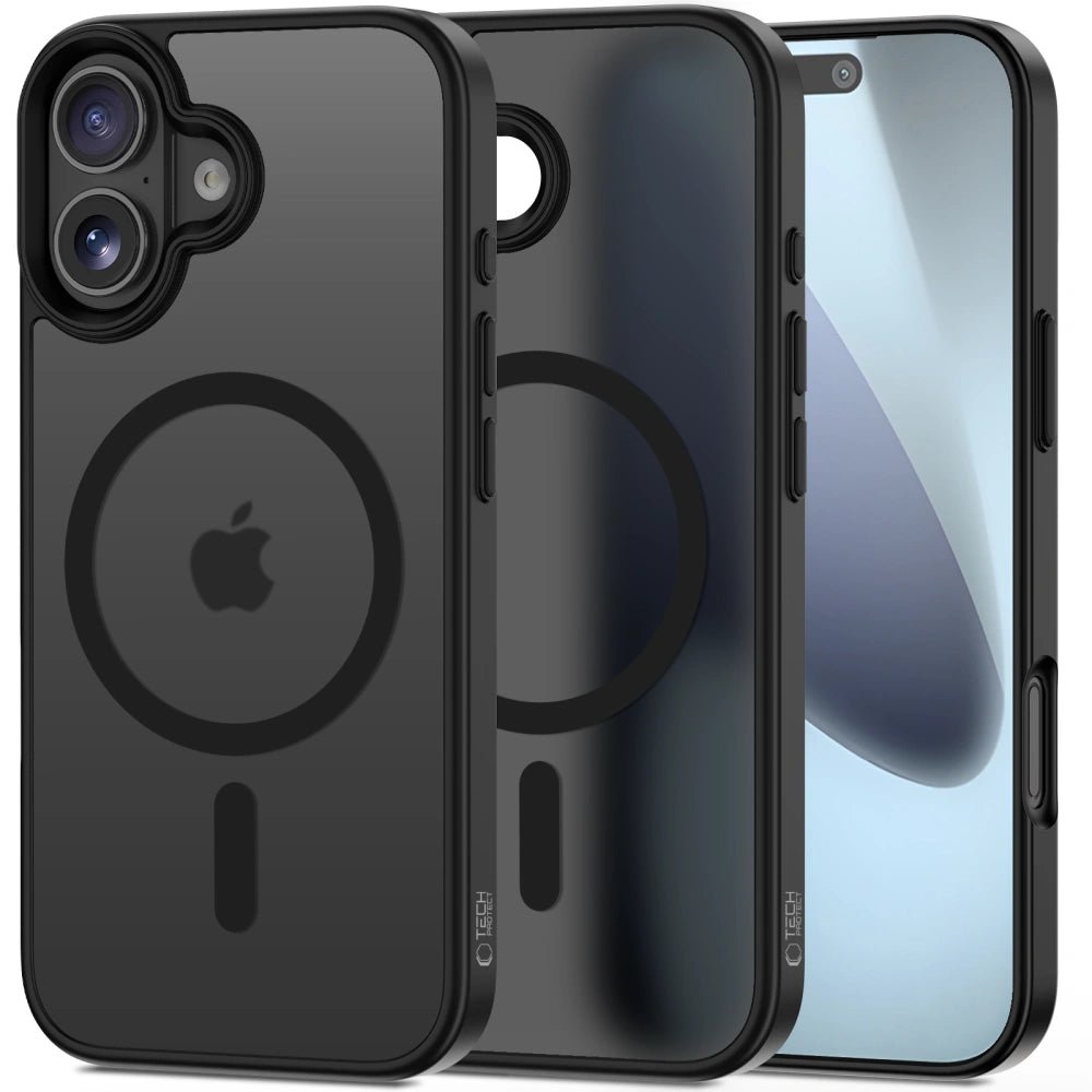 Tech - Protect iPhone 17 MagMat - Σκληρή Θήκη με Πλαίσιο Σιλικόνης και MagSafe - Matte Black / Ημιδιάφανη