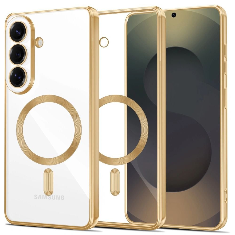 Tech - Protect Samsung Galaxy S26 Plus - Θήκη Σιλικόνης TPU με MagSafe - MagFlex - Clear / Shiny Gold