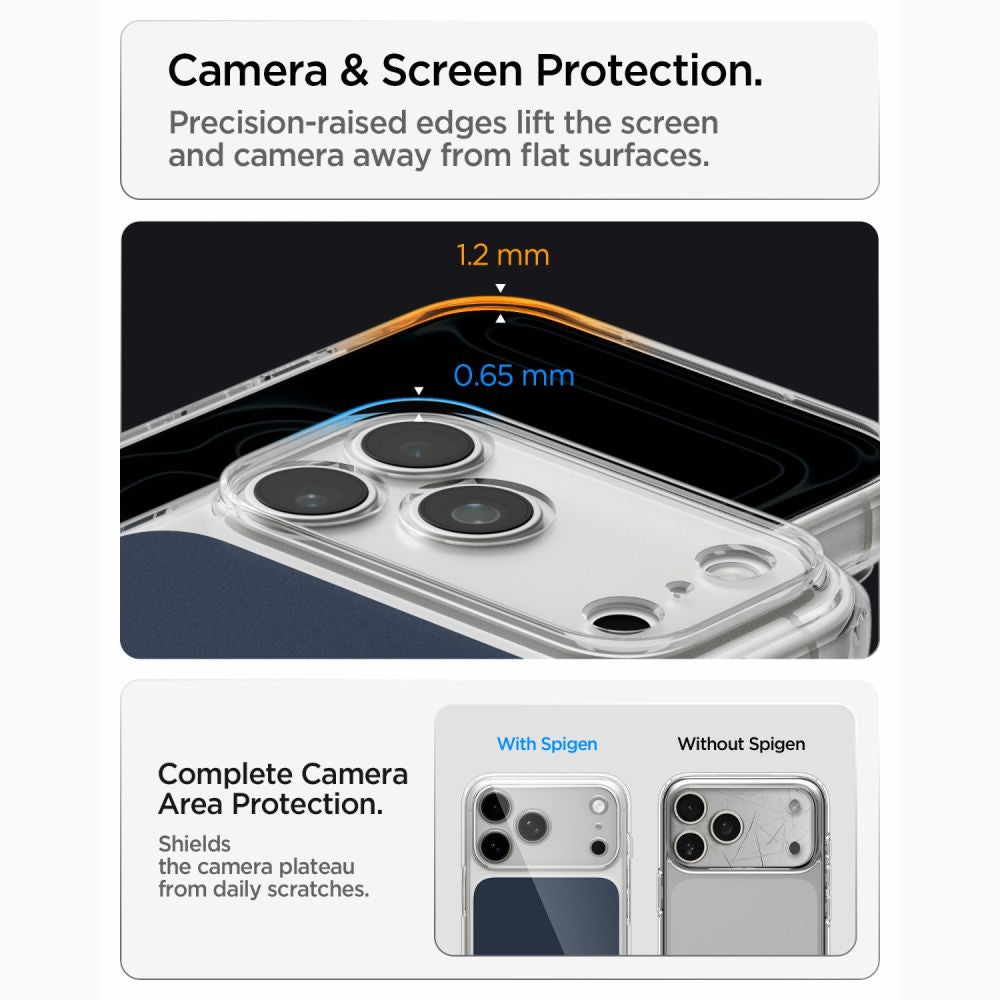 Spigen iPhone 18 Pro / iPhone 17 Pro - Σκληρή Θήκη με Πλαίσιο Σιλικόνης και MagSafe - Ultra Hybrid T Mag - Matte Blue