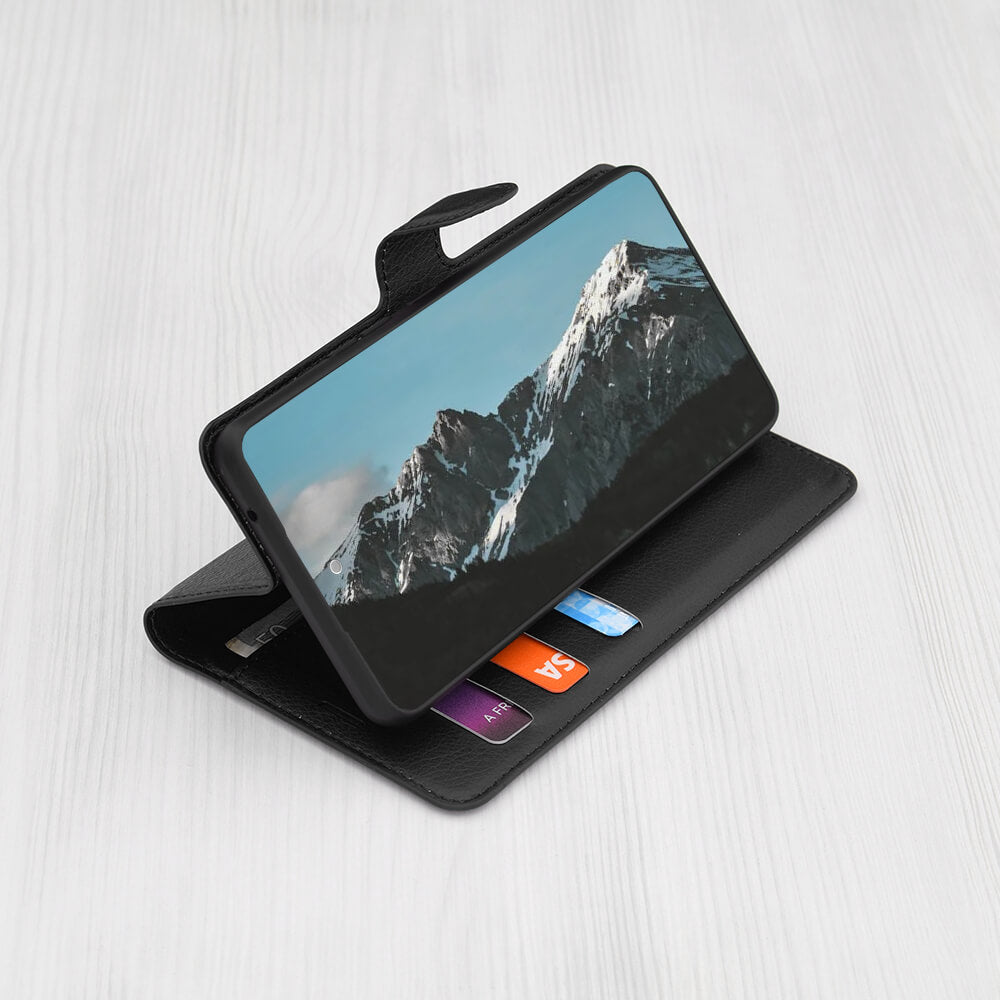 Techsuit Samsung Galaxy S25 Plus - Leather Folio - Θήκη Πορτοφόλι από Δερματίνη με Stand - Black