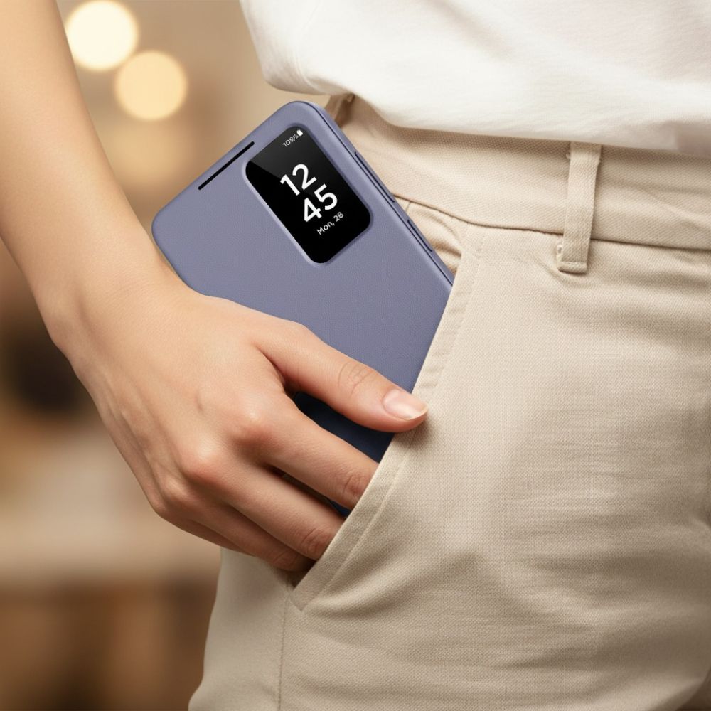 Tech - Protect Samsung Galaxy S26 - Θήκη Βιβλίο με Θέση για 1 Κάρτα - Smart Wallet - Purple