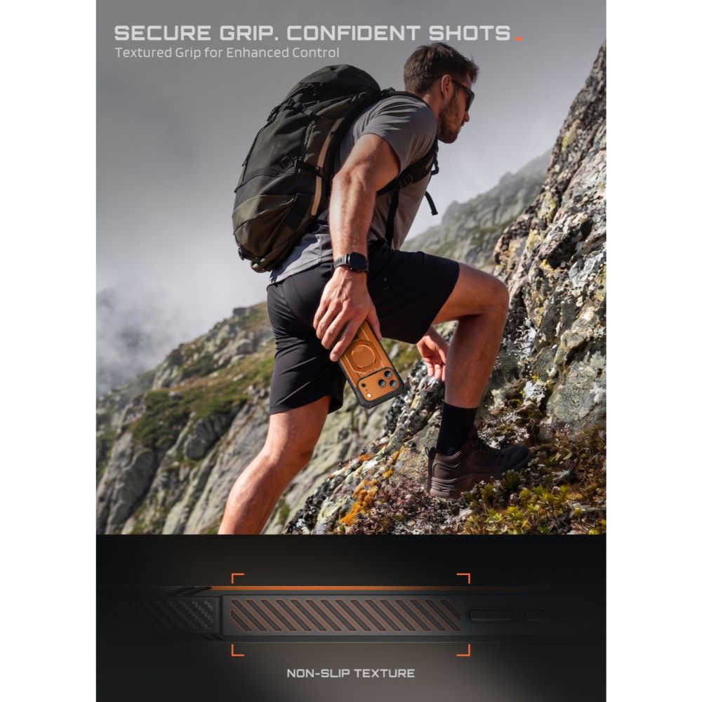 Supcase iPhone 18 Pro / iPhone 17 Pro - Σκληρή Θήκη με Προστασία Οθόνης και MagSafe / Stand - Grip Pro Mag - Coral