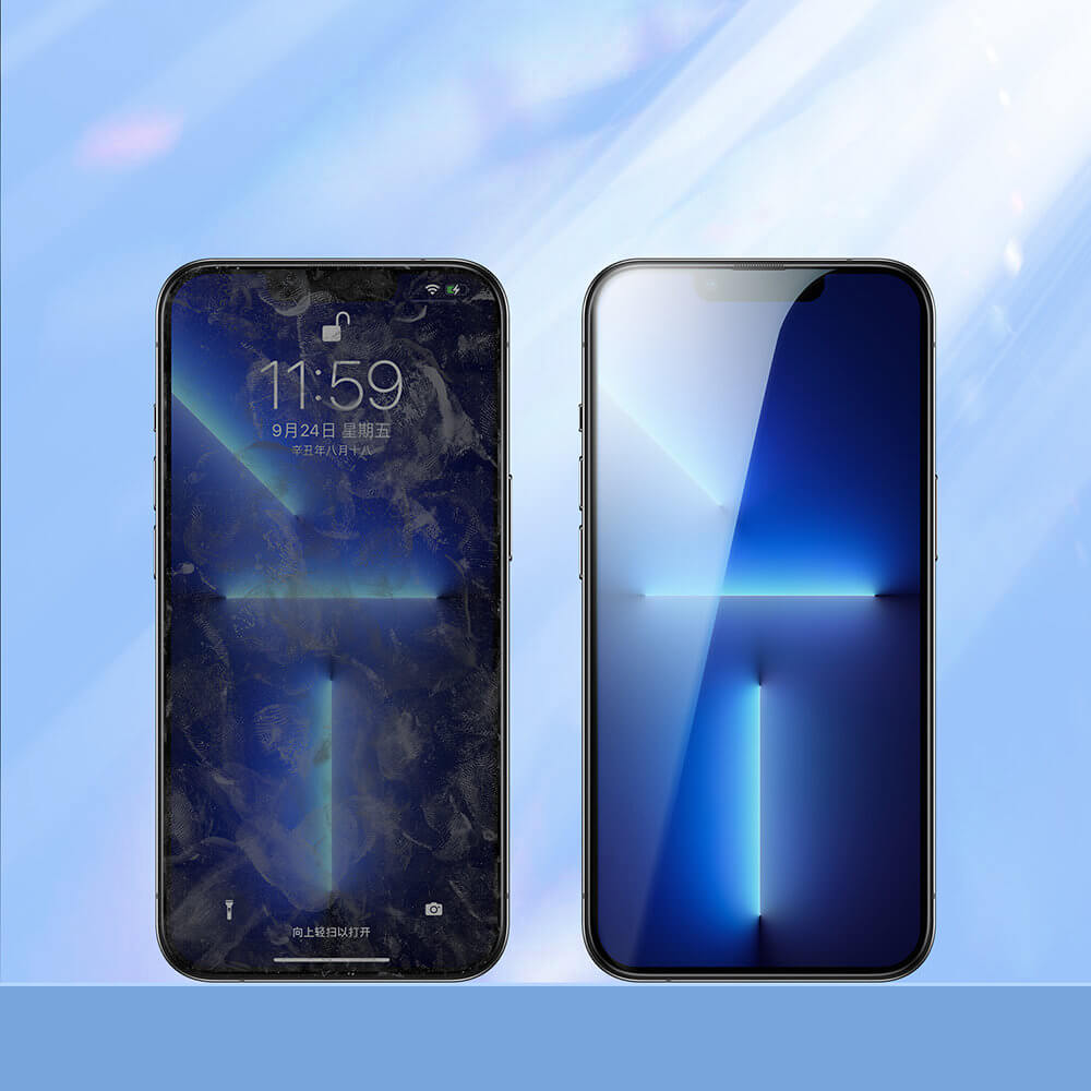 Joyroom iPhone 14 Pro Max Knight Series 2.5D 9H Full Screen Tempered Glass Αντιχαρακτικό Γυαλί Οθόνης - Black - JR-H04