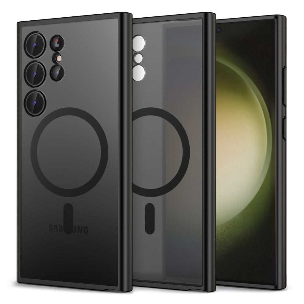 Tech-Protect Samsung Galaxy S24 Ultra MagMat Σκληρή Θήκη με Πλαίσιο Σιλικόνης και MagSafe - Matte Black