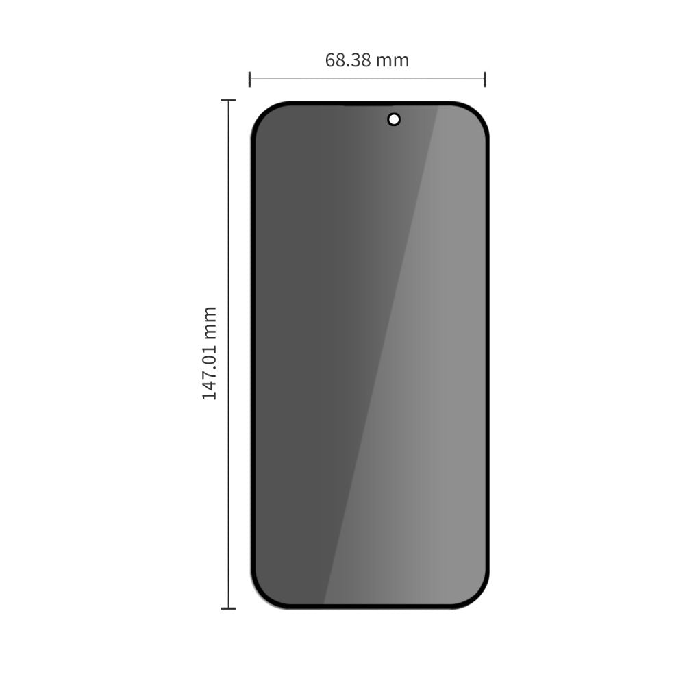Tech-Protect iPhone 18 Pro - Σετ με 2 Full Screen Privacy Αντιχαρακτικά Γυαλιά Οθόνης με Οδηγό Τοποθέτησης - Quick Set Spy Plus - Privacy