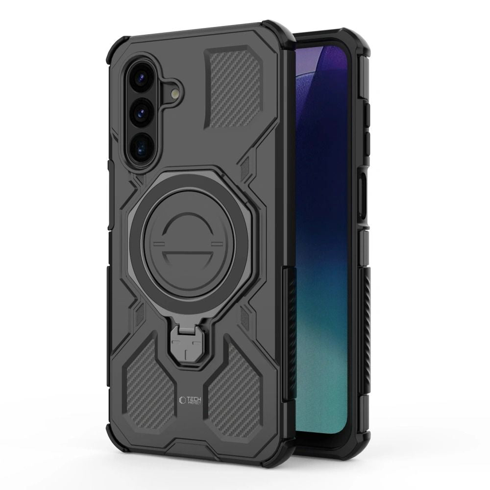 Tech-Protect Samsung Galaxy A17 4G / 5G / A18 4G - Σκληρή Θήκη με Πλαίσιο Σιλικόνης MagSafe και Stand - Tacticstand MagSafe - Matte Black