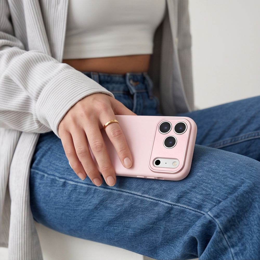 Tech-Protect iPhone 18 Pro / iPhone 17 Pro - Σκληρή Θήκη με Πλαίσιο Σιλικόνης και MagSafe - Uniq MagSafe CC - Soft Pink