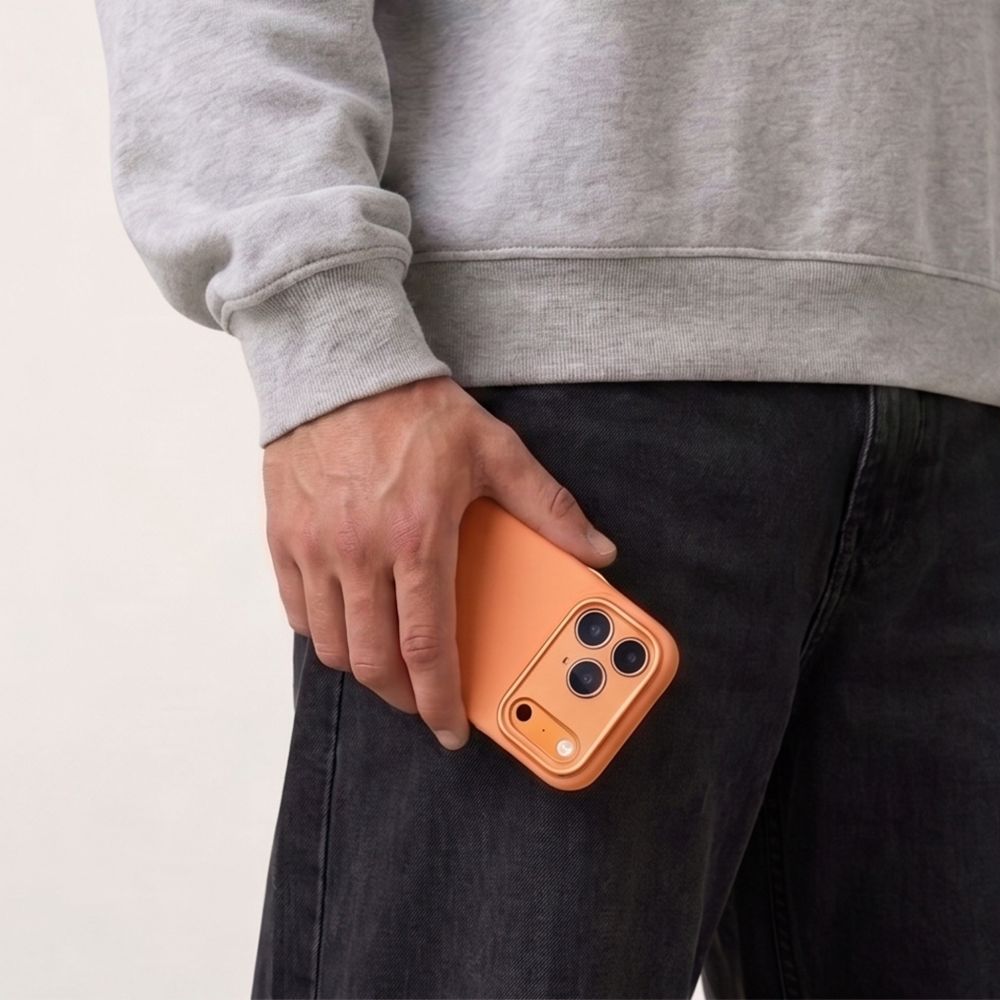Tech-Protect iPhone 18 Pro / iPhone 17 Pro - Σκληρή Θήκη με Πλαίσιο Σιλικόνης και MagSafe - Uniq MagSafe CC - Cosmic Orange