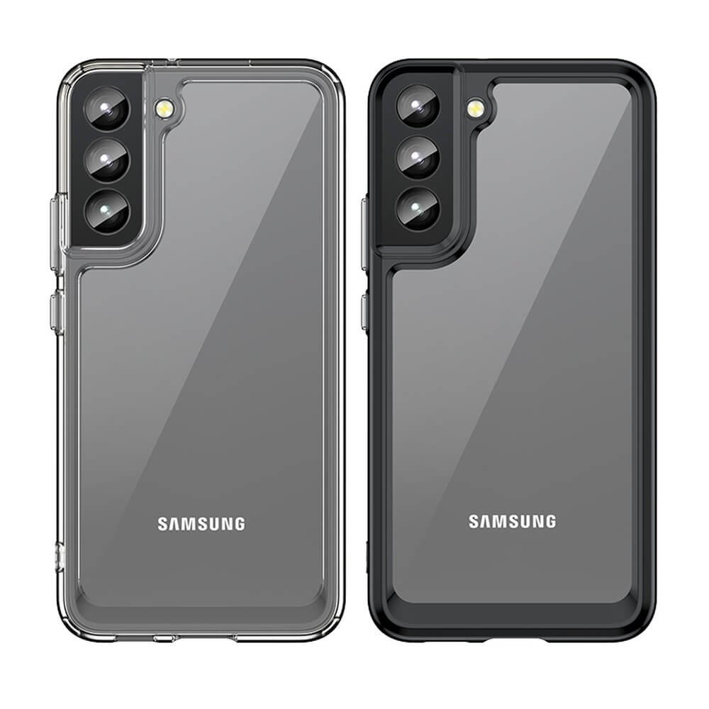 OEM Samsung Galaxy S22+ Outer Space Σκληρή Θήκη με Πλαίσιο Σιλικόνης - Black