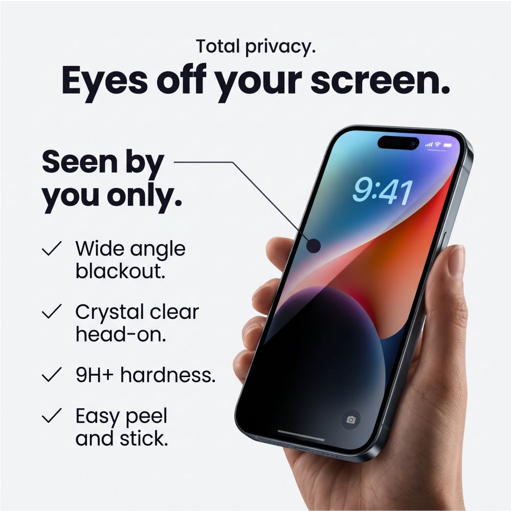 Tech-Protect iPhone 18 Pro Max - Σετ με 2 Full Screen Privacy Αντιχαρακτικά Γυαλιά Οθόνης με Οδηγό Τοποθέτησης - Quick Set Spy Plus - Privacy