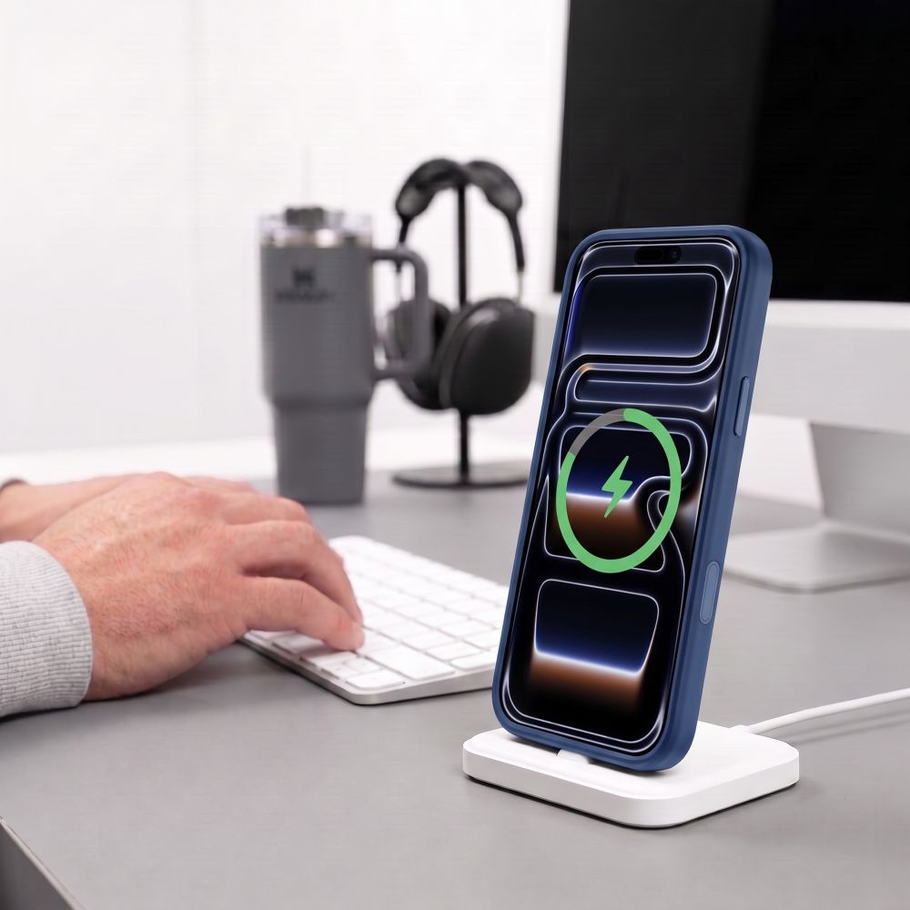 Tech-Protect iPhone 18 Pro / iPhone 17 Pro - Σκληρή Θήκη MagSafe με Πλαίσιο Σιλικόνης - MagPeak CC - Deep Blue / Clear