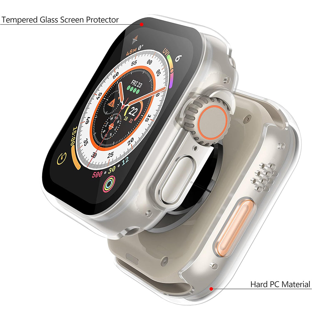 Techsuit Θήκη Apple Watch Ultra (1/2/3/4) - 49mm με Προστασία Οθόνης - Defense360 Pro - Clear