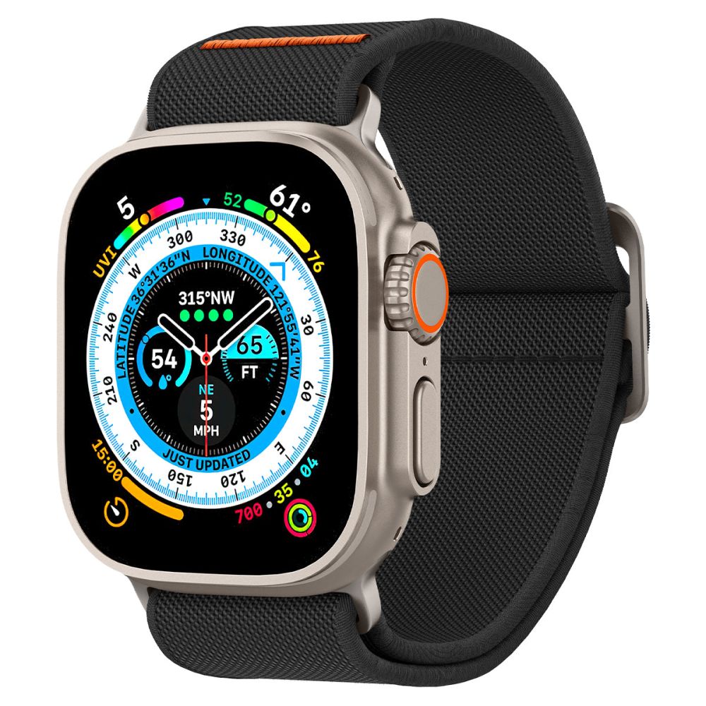 Spigen Λουράκι Apple Watch 8/9/10/11 - SE (1/2/3) - Ultra (1/2/3) – 44/45/46/49mm Fit Lite Ultra - Black