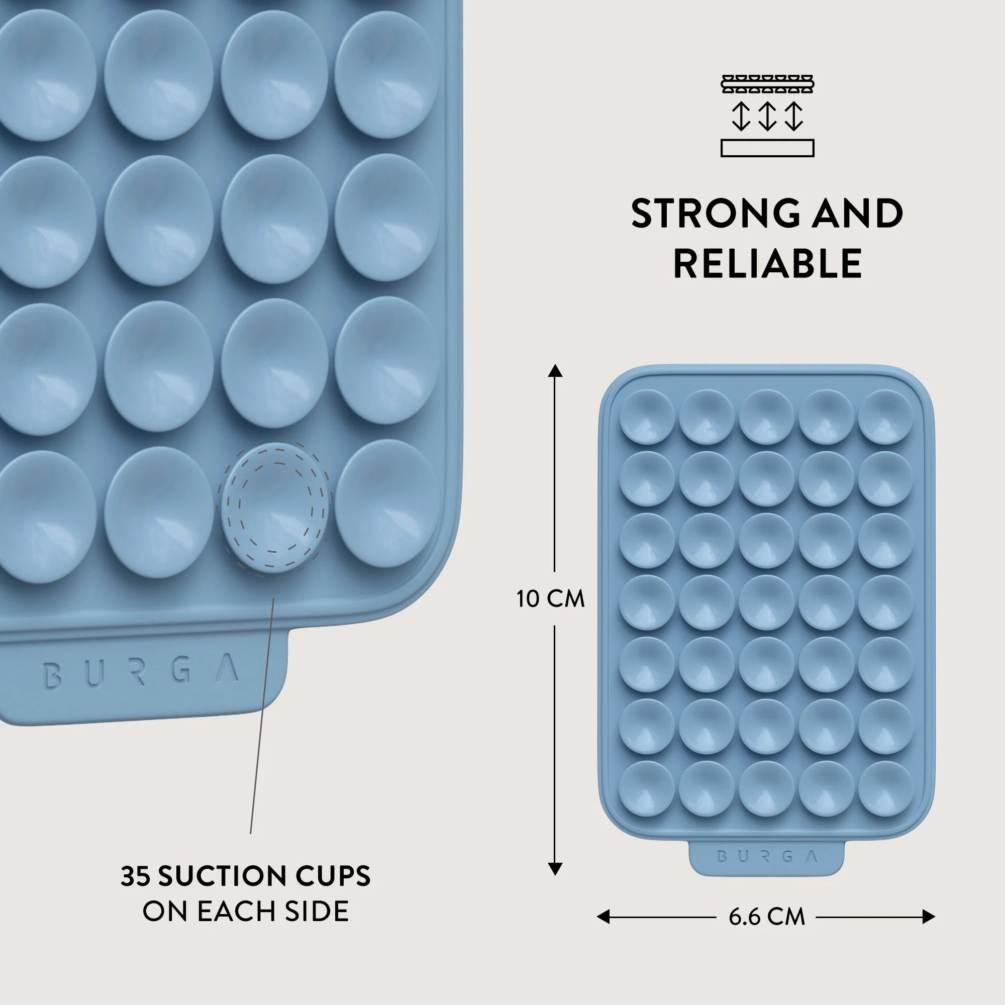 Burga StickPad Αξεσουάρ Στερέωσης Κινητού με Ενσωματωμένες Βεντούζες - Aqua