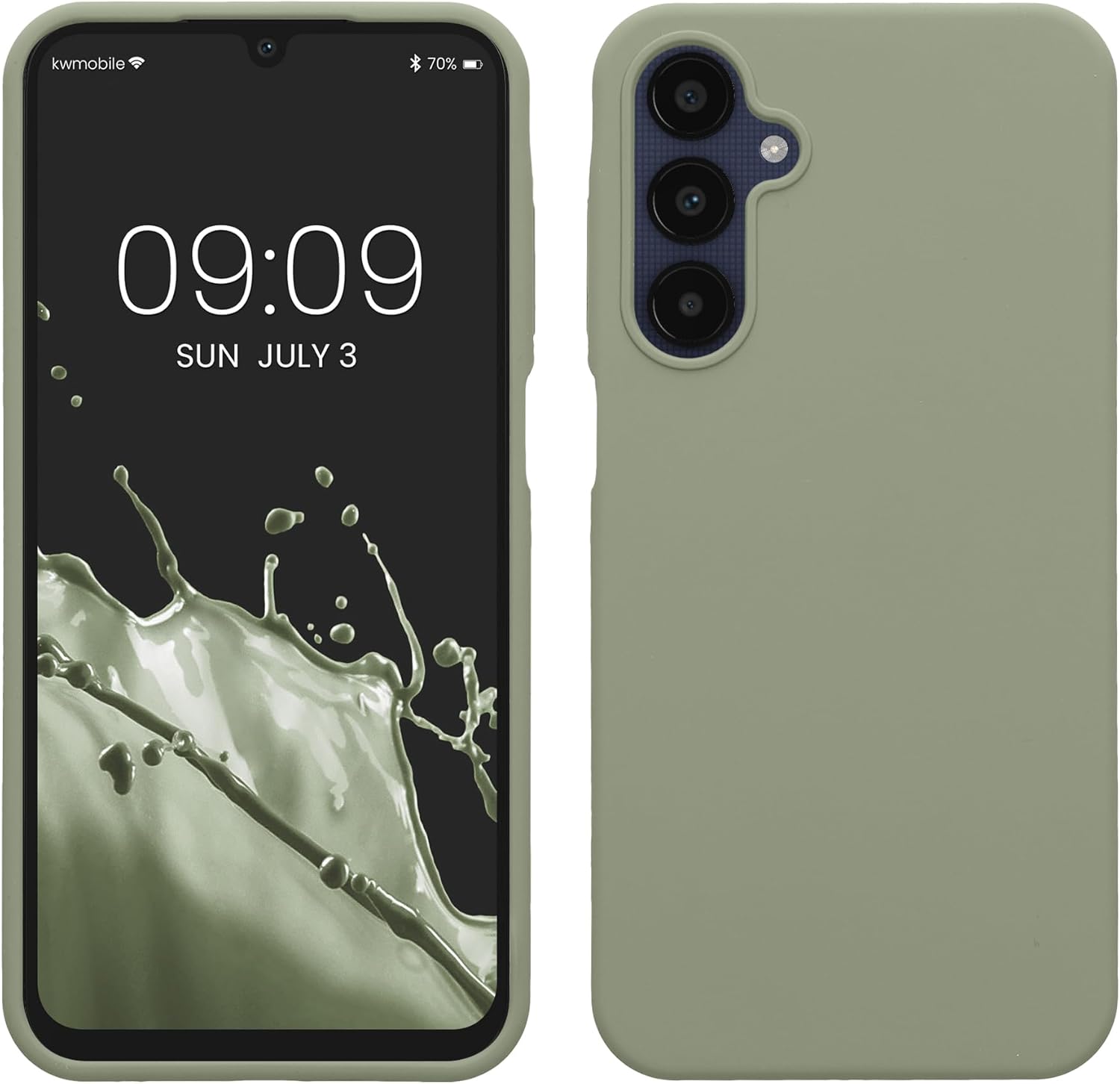 KW Samsung Galaxy A25 5G Θήκη Σιλικόνης Rubberized TPU - Grey Green