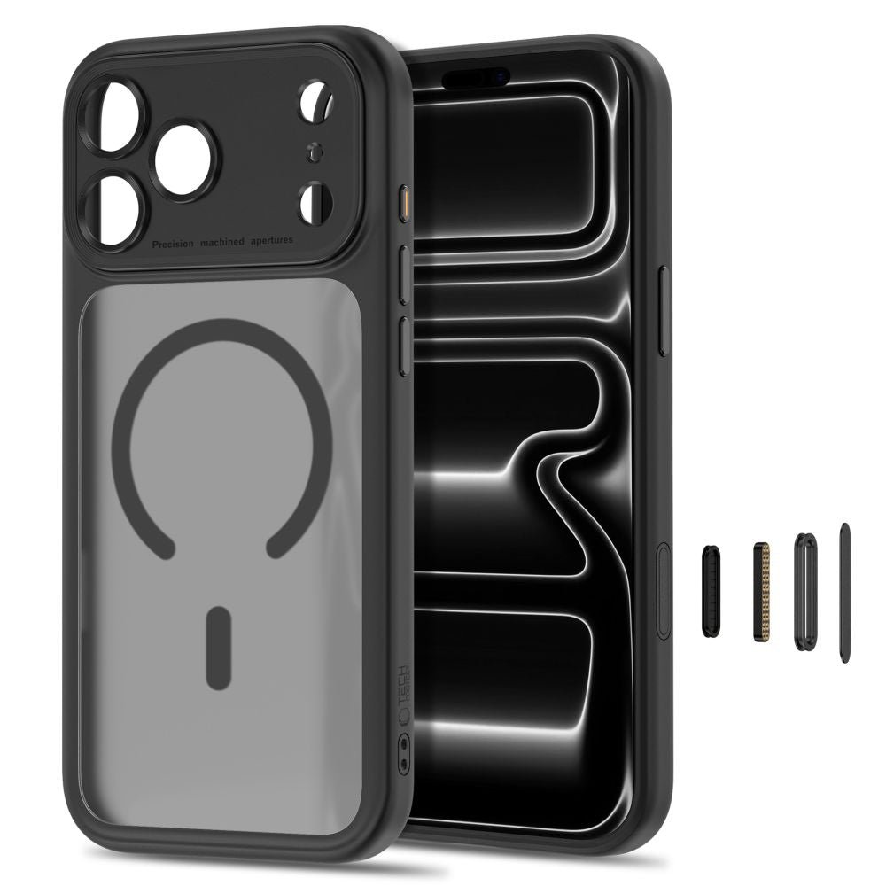 Tech-Protect iPhone 18 Pro / iPhone 17 Pro - Σκληρή Θήκη με Πλαίσιο Σιλικόνης και MagSafe - MagPeak MagSafe CC - Matte Black