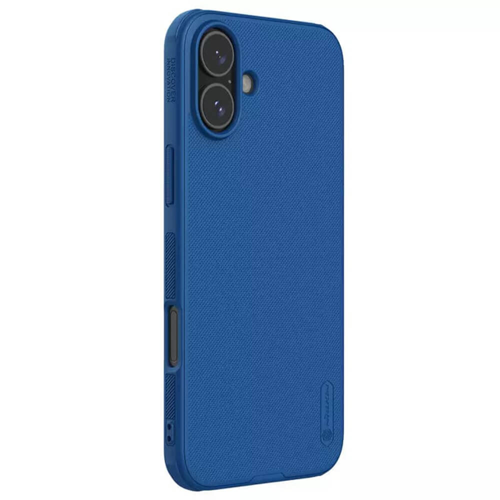Nillkin iPhone 16 Super Frosted Shield Pro Σκληρή Θήκη με Πλαίσιο Σιλικόνης - Blue