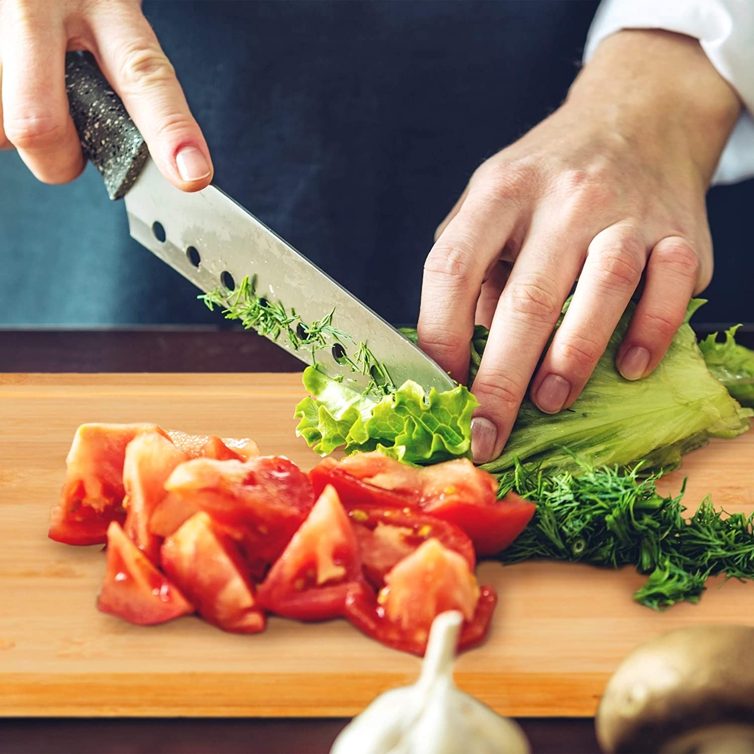 Relaxdays Σετ με 2 Σανίδες Κοπής από Μπαμπού - Natural - 4052025314583