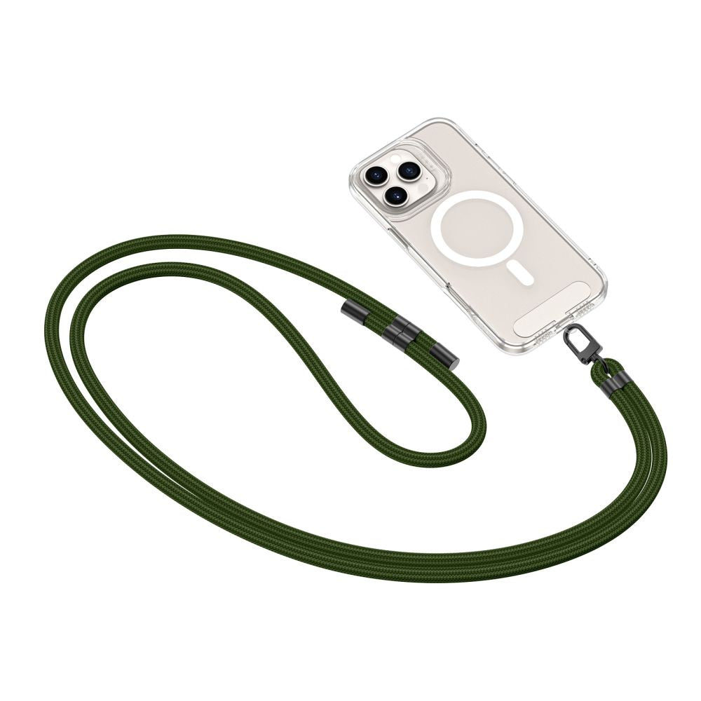 Tech-Protect C7S Rope CrossBody Strap - Universal Λουράκι για Θήκη Κινητού - Hunter Green / Black