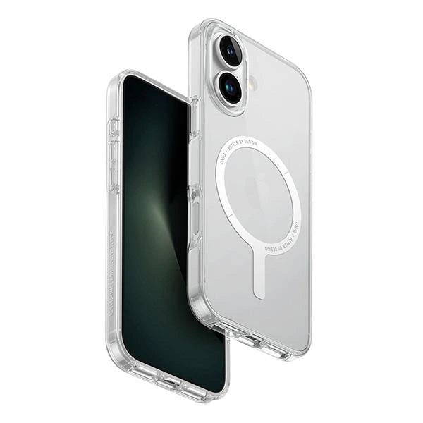 Uniq iPhone 16 Clario Eco-Friendly Σκληρή Θήκη με Πλαίσιο Σιλικόνης και MagSafe - Διάφανη