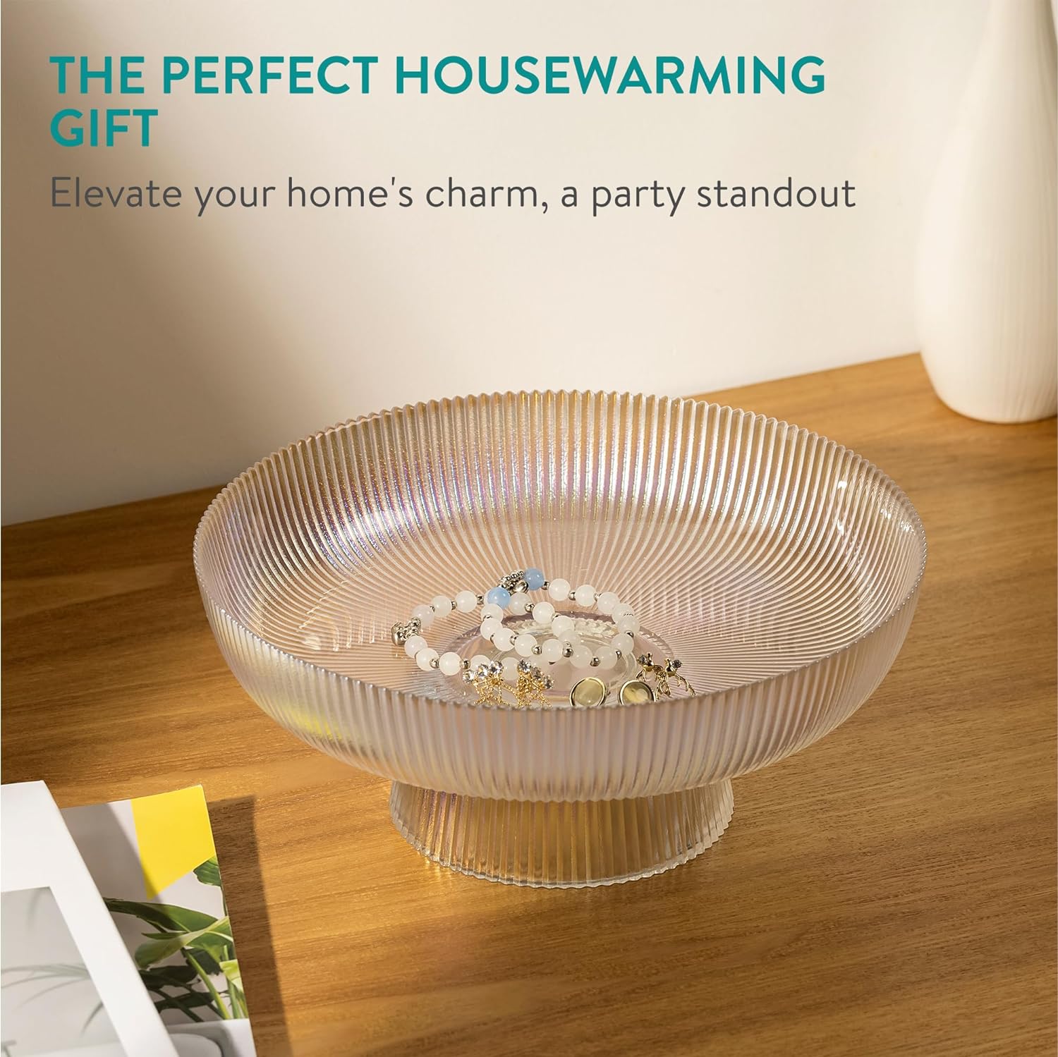 Navaris Γυάλινη Φρουτιέρα - Rainbow Clear - 58038.05