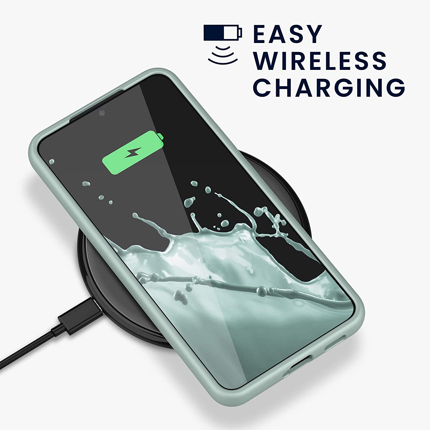 KW Samsung Galaxy S22 Plus Θήκη Σιλικόνης Rubberized TPU - Frosty Mint - 56761.200