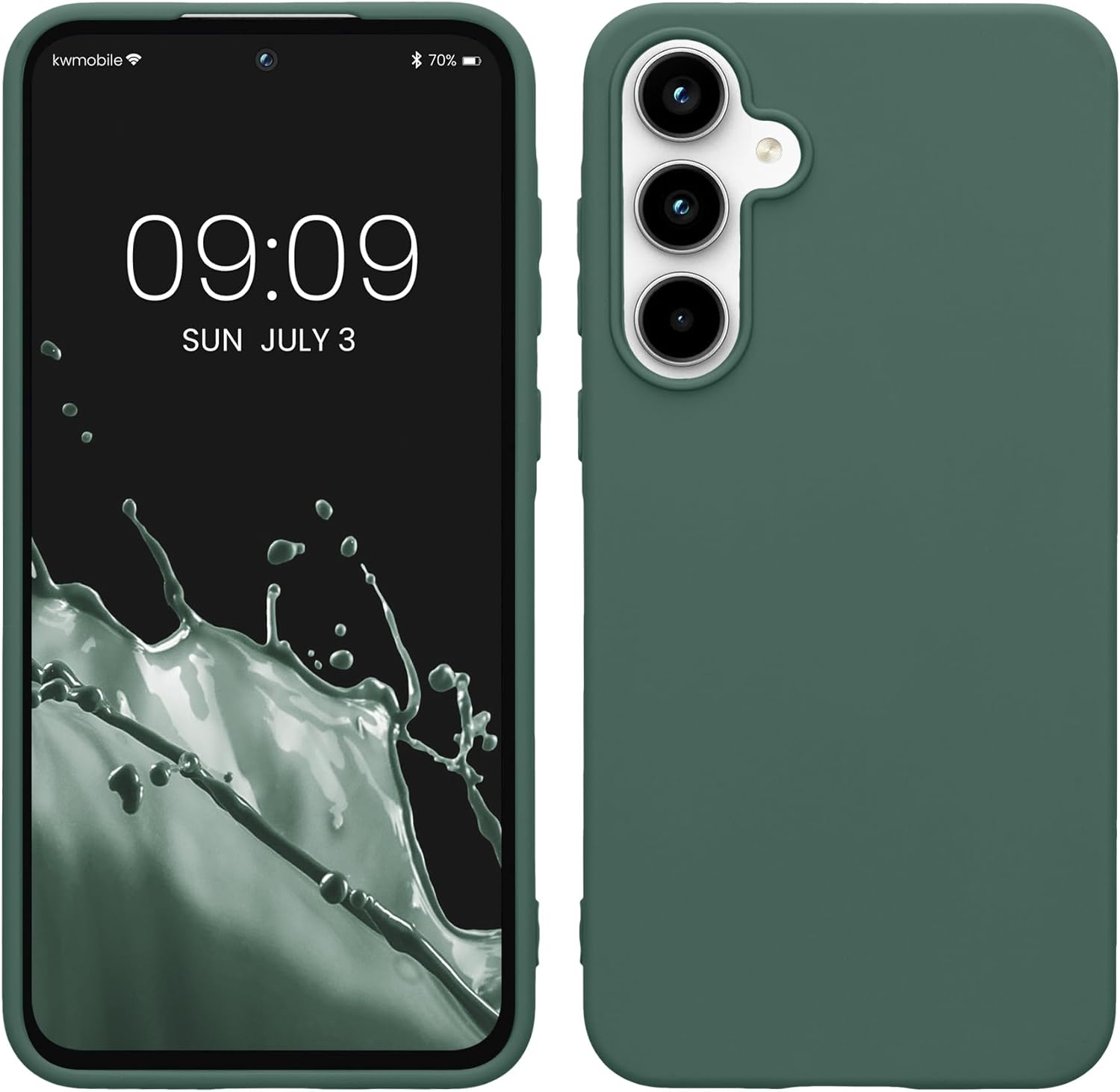 KW Samsung Galaxy A55 5G Λεπτή Θήκη Σιλικόνης TPU - Forest Green