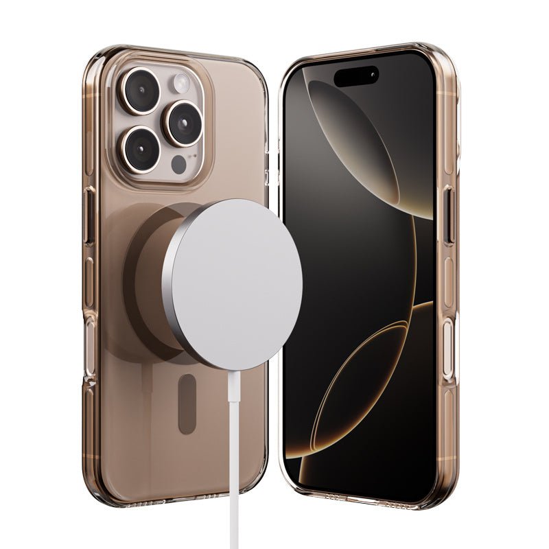 Crong iPhone 16 Pro Clear Mag Pro - Σκληρή Θήκη με MagSafe - Desert