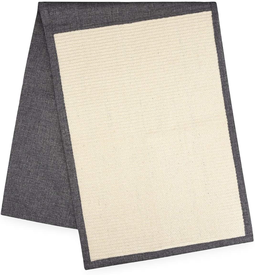 Navaris Cat Scratch Mat Sofa Shield - Προστατευτικό Καναπέ από Γρατζουνιές Γάτας - 130 x 45 cm - Dark Grey - White - 45105.19.02