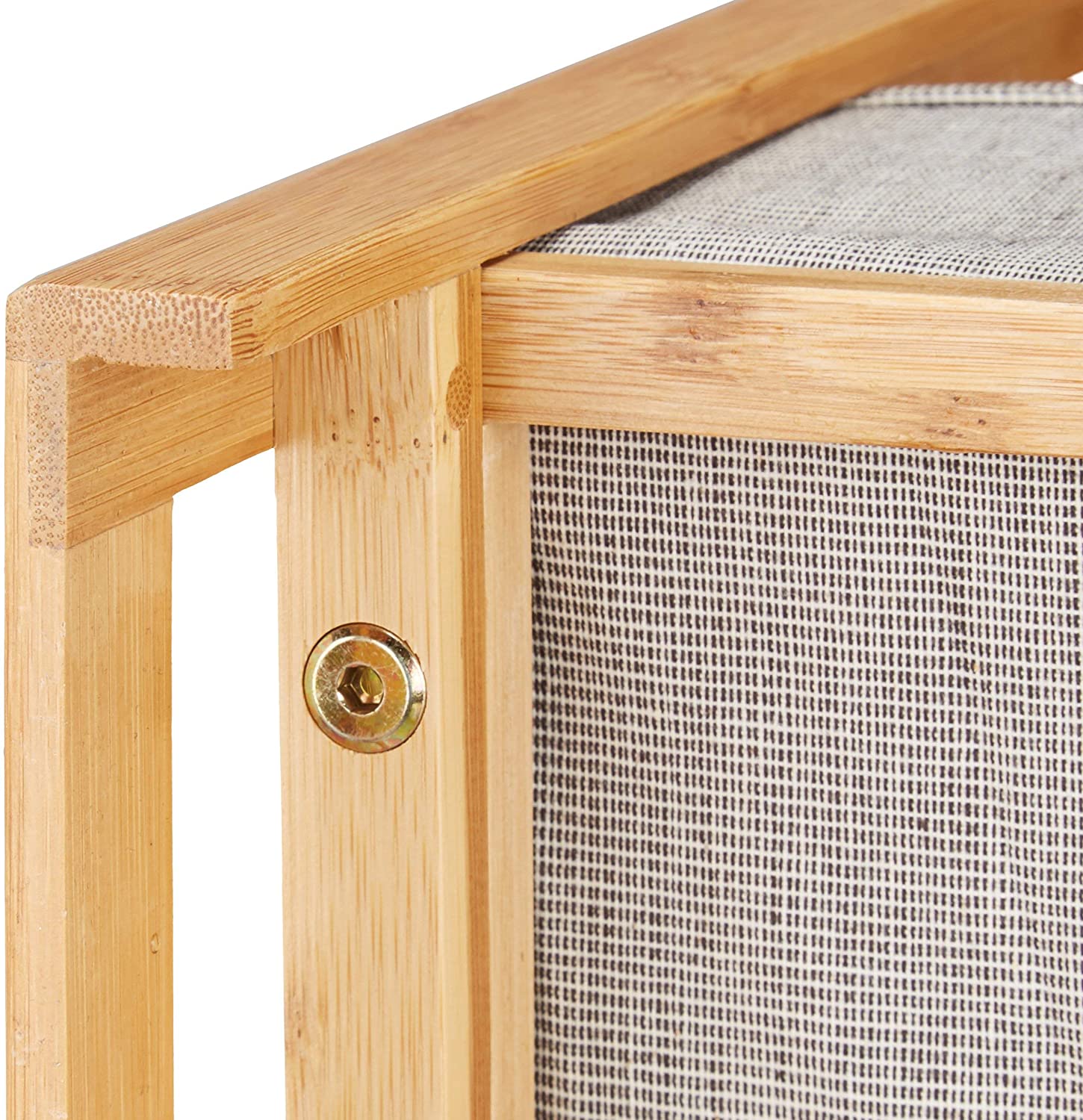 Relaxdays Ράφι από Μπαμπού με 3 Καλάθια - Natural / Grey - 4052025214777