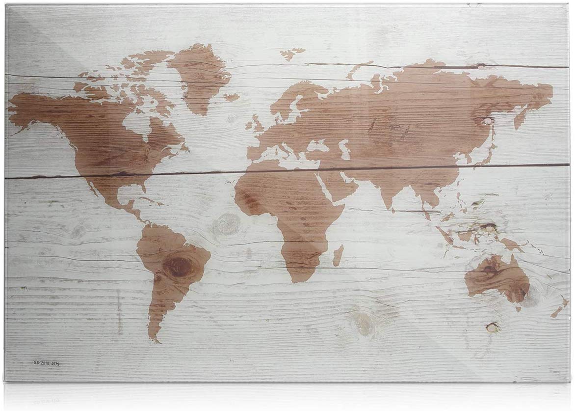 Navaris Μαγνητικός Γυάλινος Πίνακας - 60 x 40cm - Design World Map - 45724.01