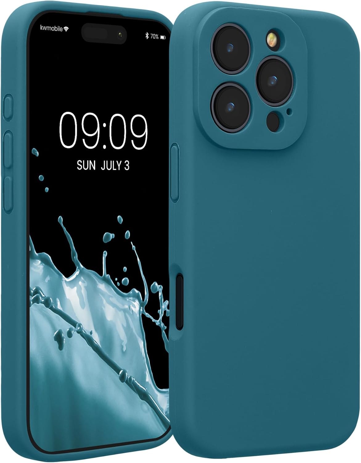 KW iPhone 16 Pro Θήκη Σιλικόνης Rubberized TPU - Matte Petrol