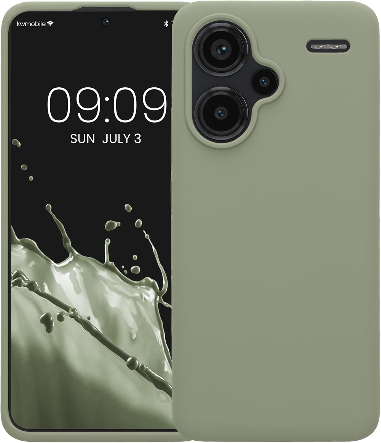 KW Xiaomi Redmi Note 13 Pro+ 5G Θήκη Σιλικόνης Rubberized TPU - Grey Green