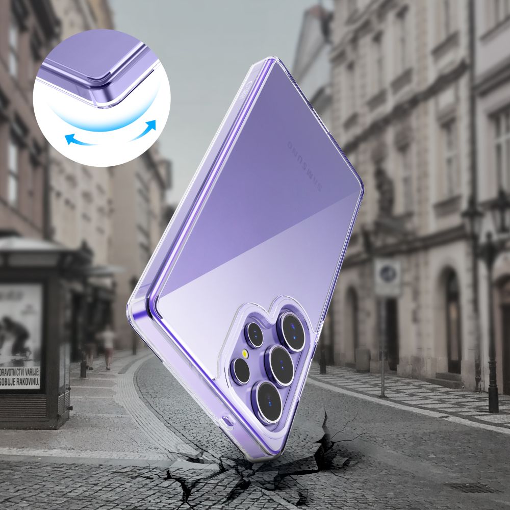 Tech-Protect Samsung Galaxy S25 Ultra Flexair Hybrid Σκληρή Θήκη με Πλαίσιο Σιλικόνης - Διάφανη