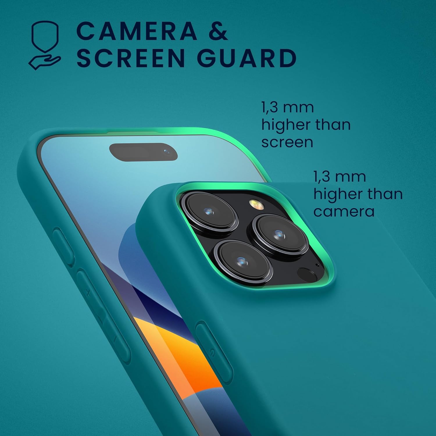 KW iPhone 16 Pro Max Λεπτή Θήκη Σιλικόνης TPU - Matte Petrol