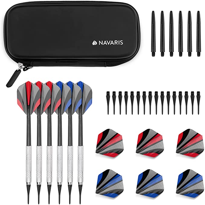 Navaris Σετ με 6 Μαλακά Βέλη με Πλαστική Μύτη - Black - 55868.01