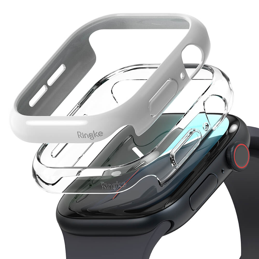 Ringke Θήκη Apple Watch 10/11 - 42mm Slim - 2 Τεμάχια - Διάφανη - Light Gray / Διάφανη