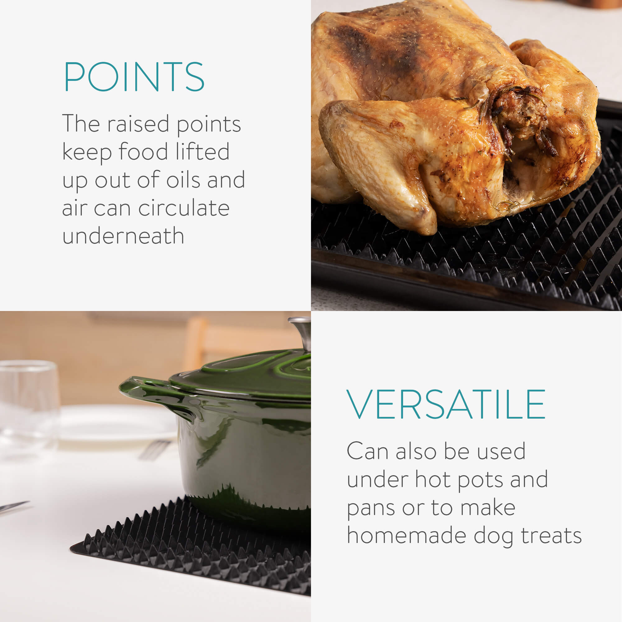 Navaris Χαλί Ψησίματος από Σιλικόνη - Black - 55383.01