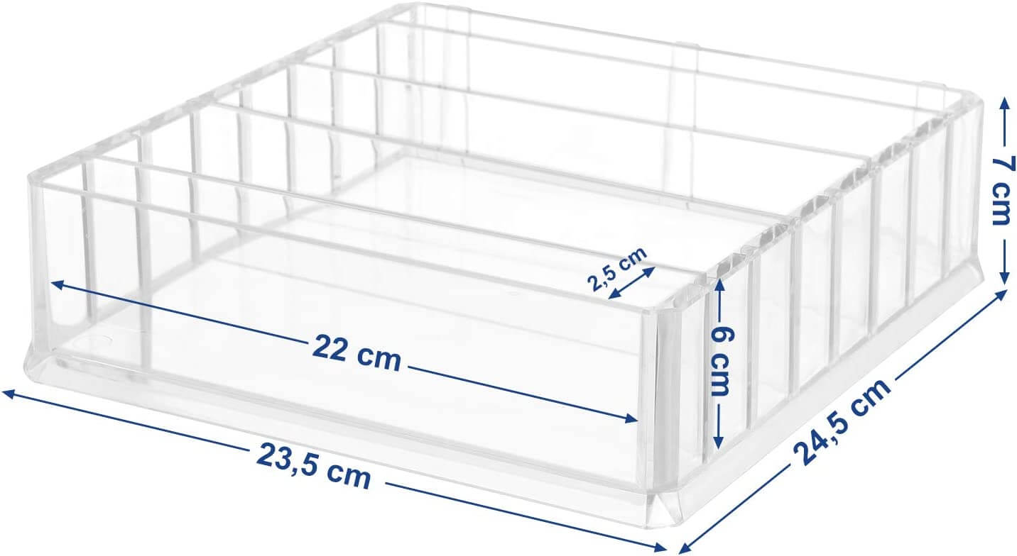Songmics Ακρυλικός Οργανωτής Καλλυντικών με 7 Ράφια - Διάφανος - JMU02TP