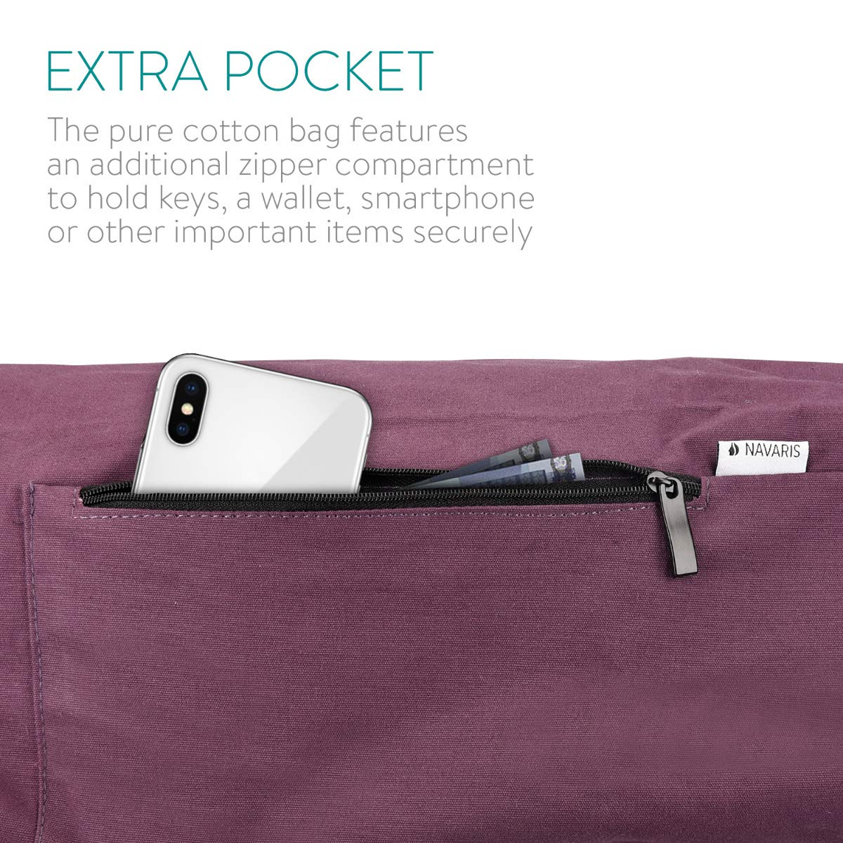 Navaris Yoga Mat Bag - Τσάντα για Yoga / Γυμναστήριο - Purple - 44963.45