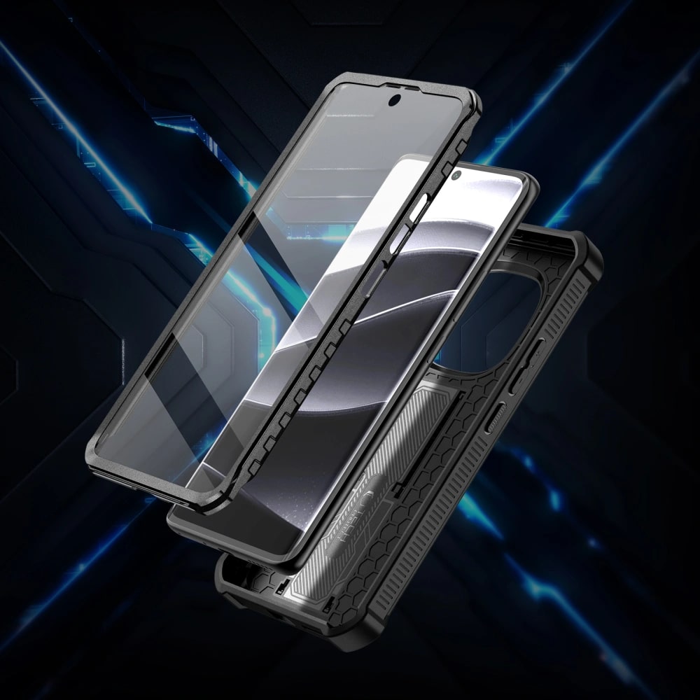 Tech-Protect Xiaomi Redmi Note 14 Pro 5G / Poco X7 Kevlar Pro Θήκη 360 Full Body με Προστασία Οθόνης και Stand - Black