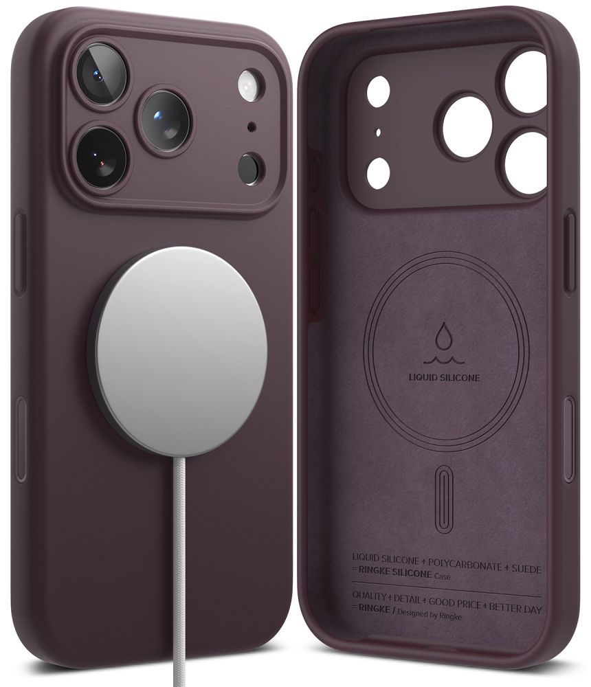 Ringke iPhone 18 Pro Max - Θήκη Σιλικόνης MagSafe - Silicone Magnetic - Burgundy