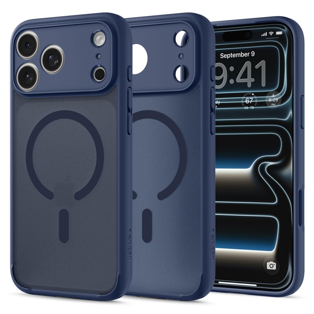 Spigen iPhone 18 Pro / iPhone 17 Pro - Σκληρή Θήκη με Πλαίσιο Σιλικόνης Και MagSafe - Ultra Hybrid Mag - Frost Deep Blue