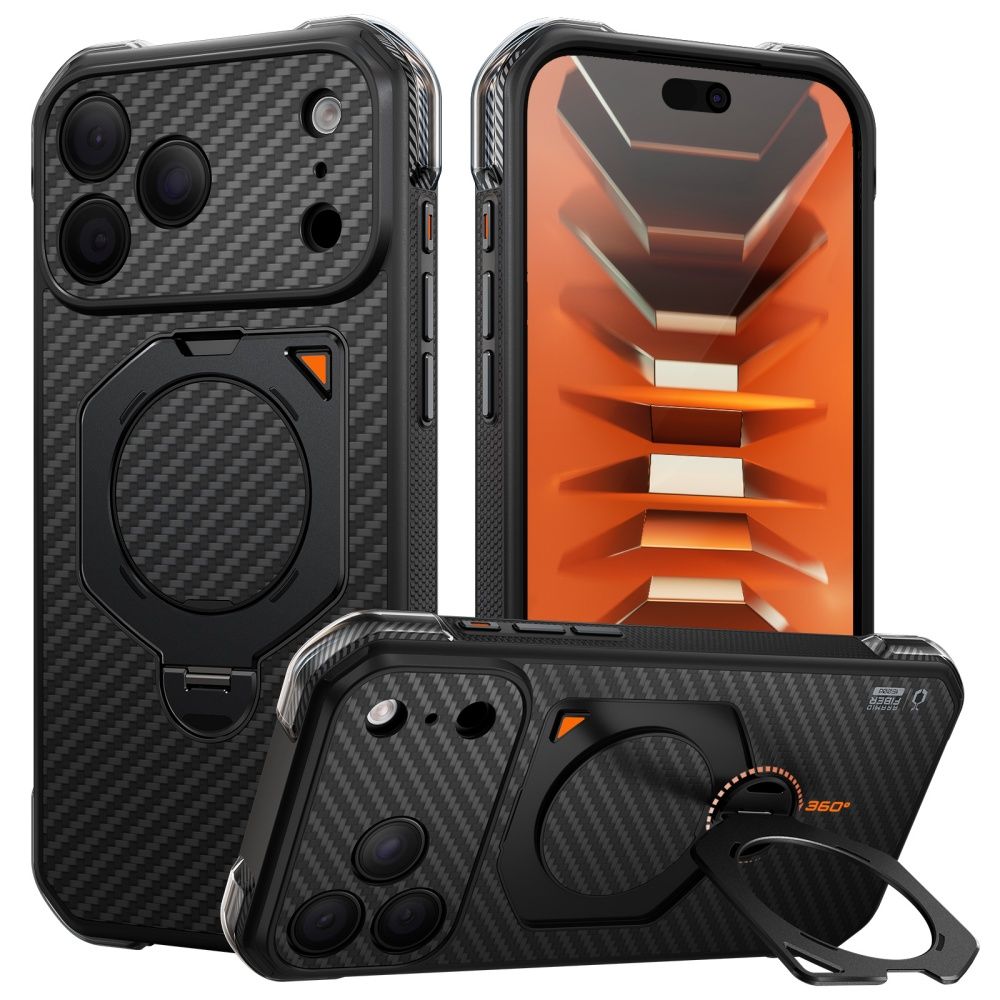 Supcase iPhone 18 Pro Max / iPhone 17 Pro Max - Σκληρή Θήκη με MagSafe και Stand - Aero Mag - Aramid Black