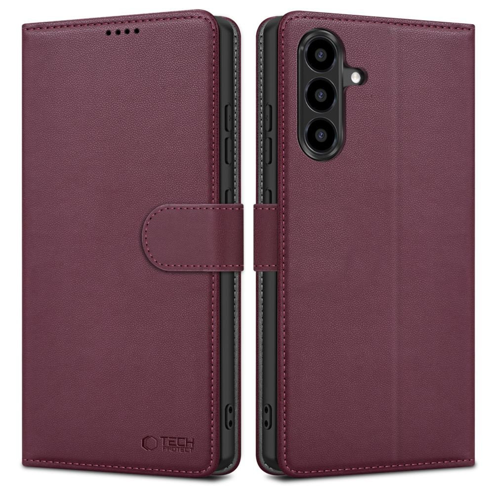 Tech - Protect Samsung Galaxy A57 5G - Θήκη Πορτοφόλι Stand από Δερματίνη - Wallet - Mulberry