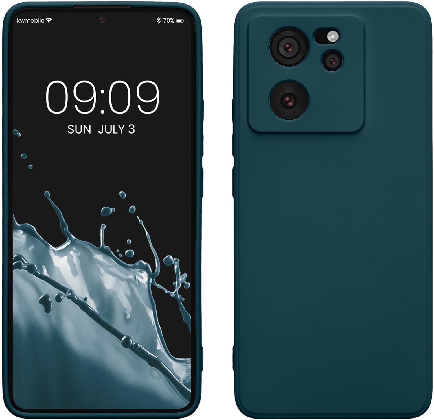 KW Xiaomi 13T / 13T Pro Λεπτή Θήκη Σιλικόνης Rubberized TPU - Matte Petrol