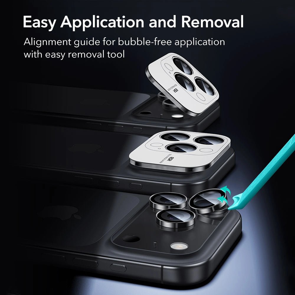 ESR iPhone 14 Pro / Pro Max / 15 Pro / Pro Max /16 Pro / Pro Max / 17 Pro / Pro Max Armorite - Αντιχαρακτικό Γυαλί για την Κάμερα - Black