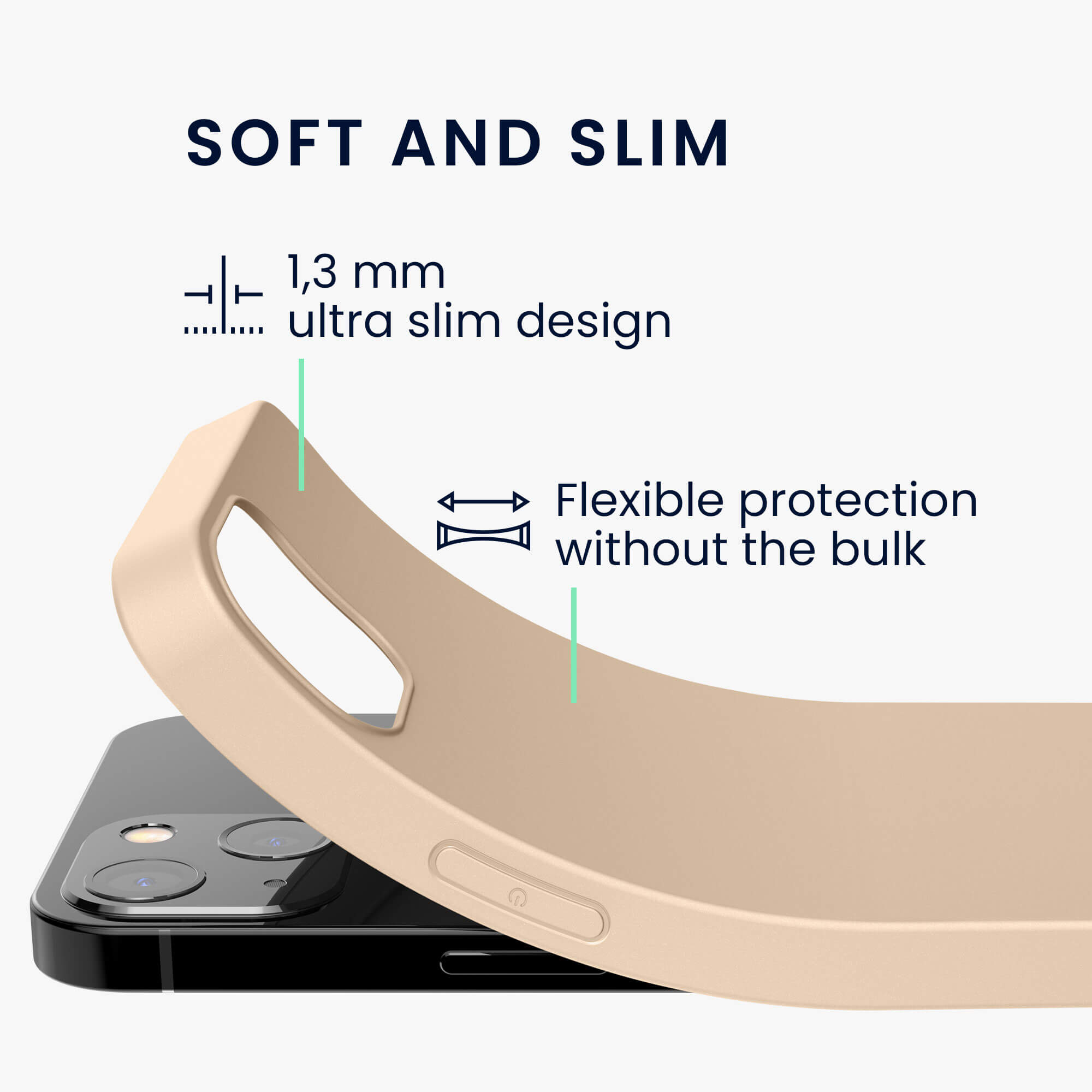 KW iPhone 13 Θήκη Σιλικόνης TPU - Mother Of Pearl - 55944.154