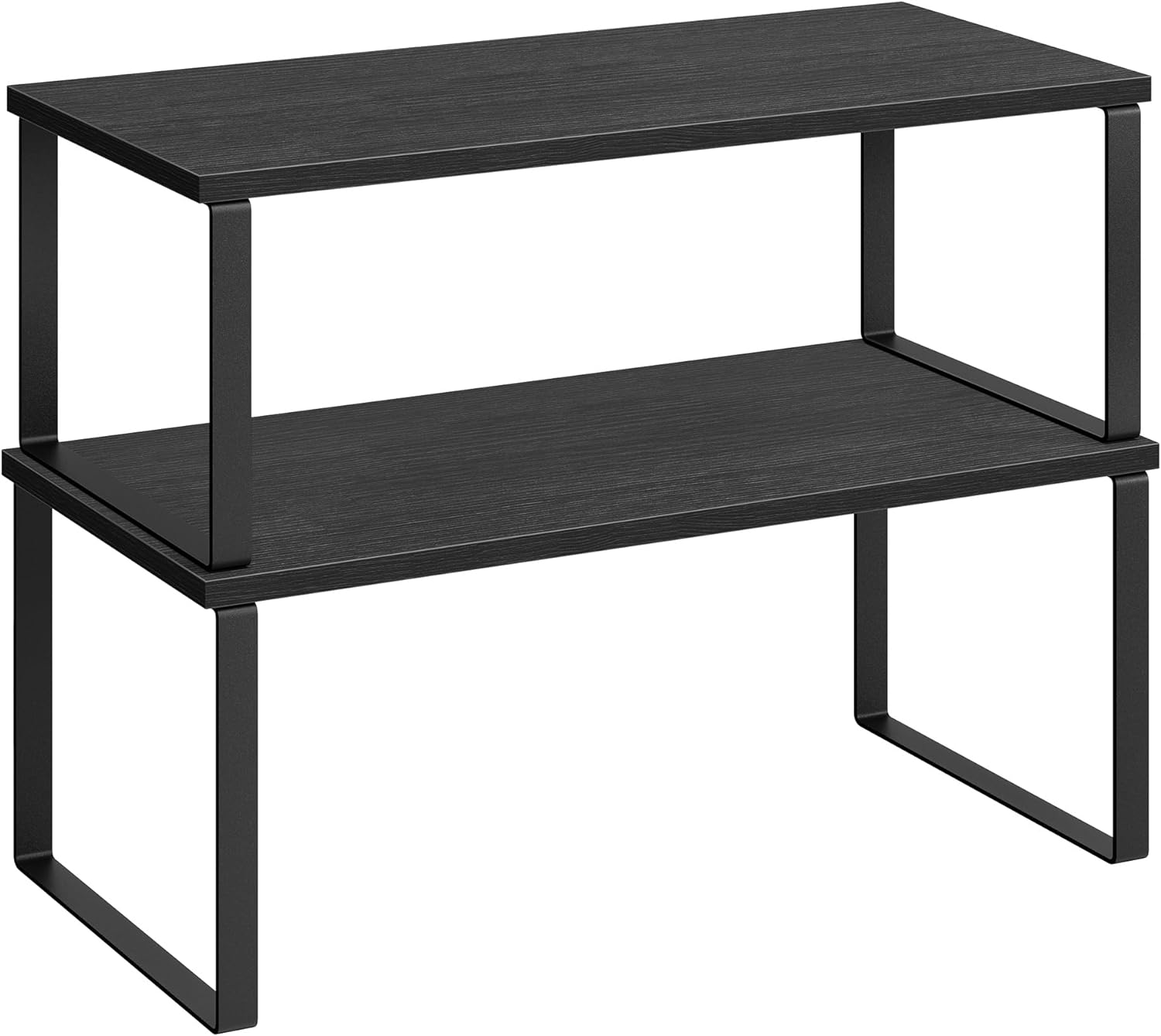 Songmics Σετ με 2 Ξύλινα Ράφια για τον Πάγκο - Ink Black / Ebony Black - KCS025B01